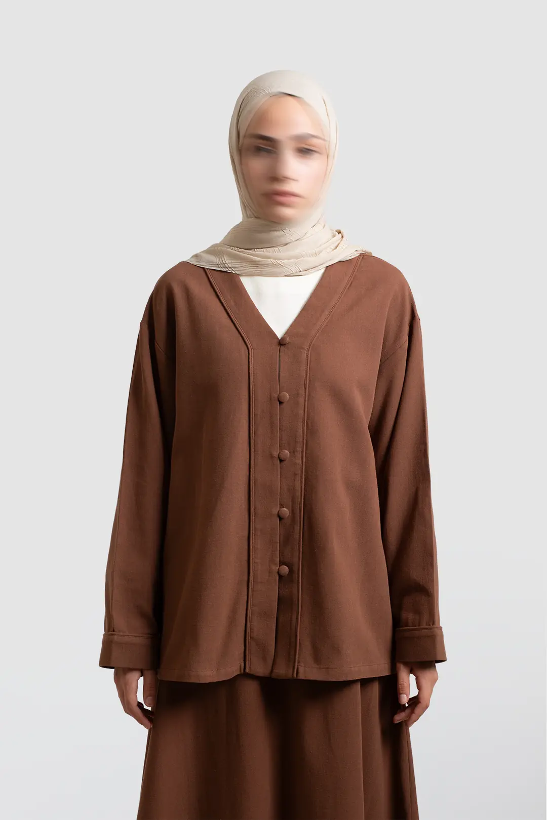 Natural Linen Jacket, Brown 3