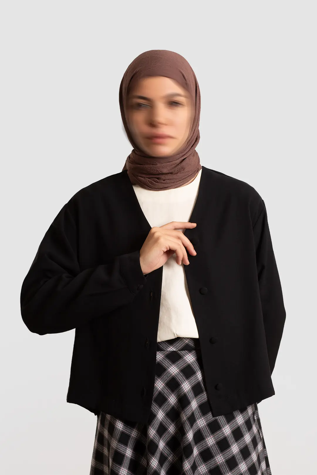 Modal Button-Down Jacket, Black