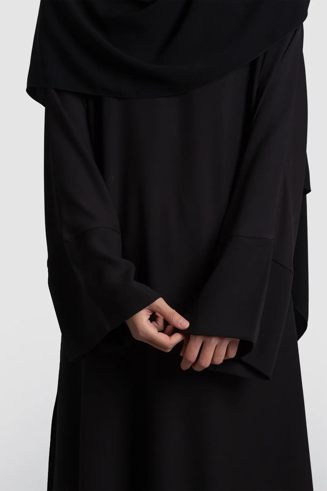 Sofya Krep Dökümlü Tunik Siyah 5