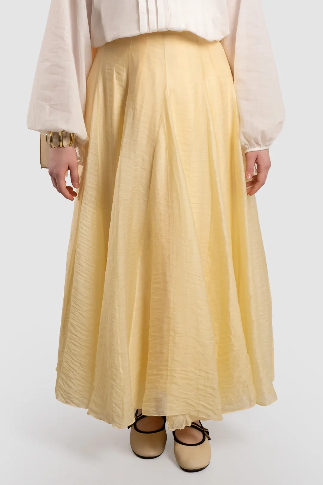 Tencel Flared Skirt Butter