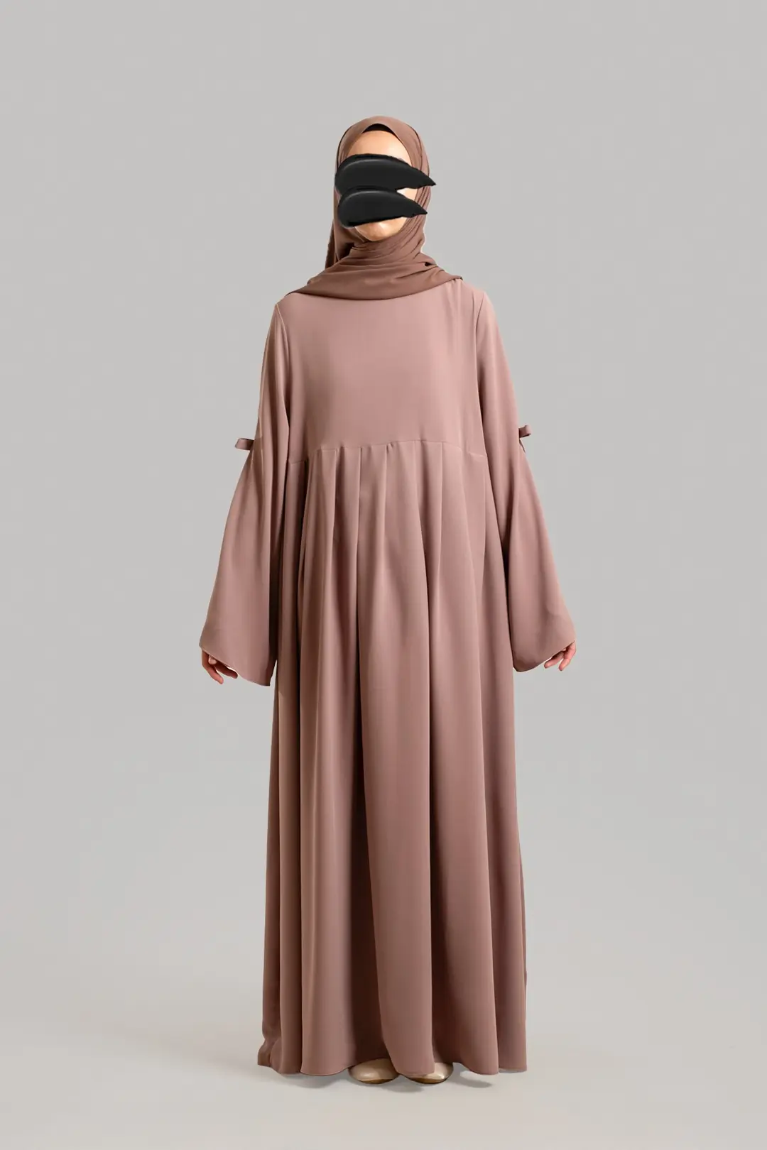 Bow-trimmed Abaya Sandstone 3