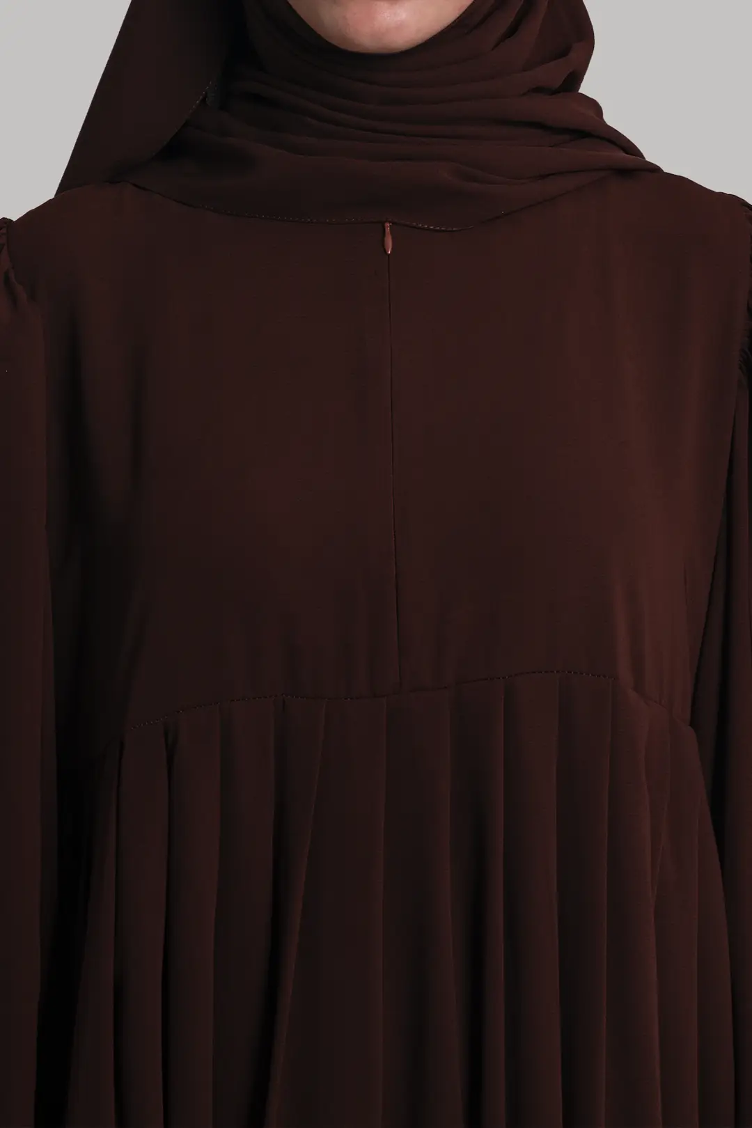 Melisa Pleated Dress Dark Brown 7