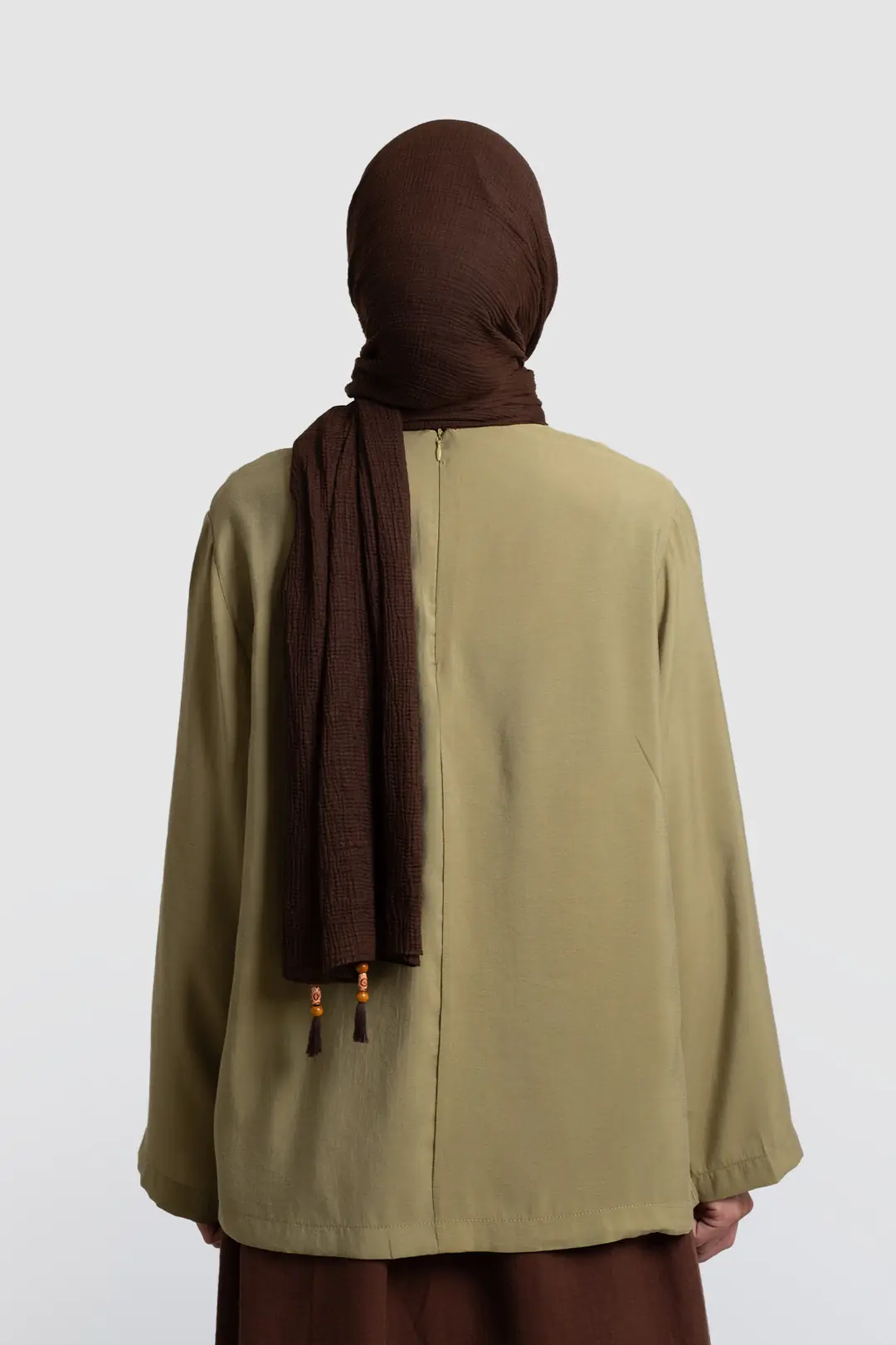 Modal Blouse in Olive Green 5