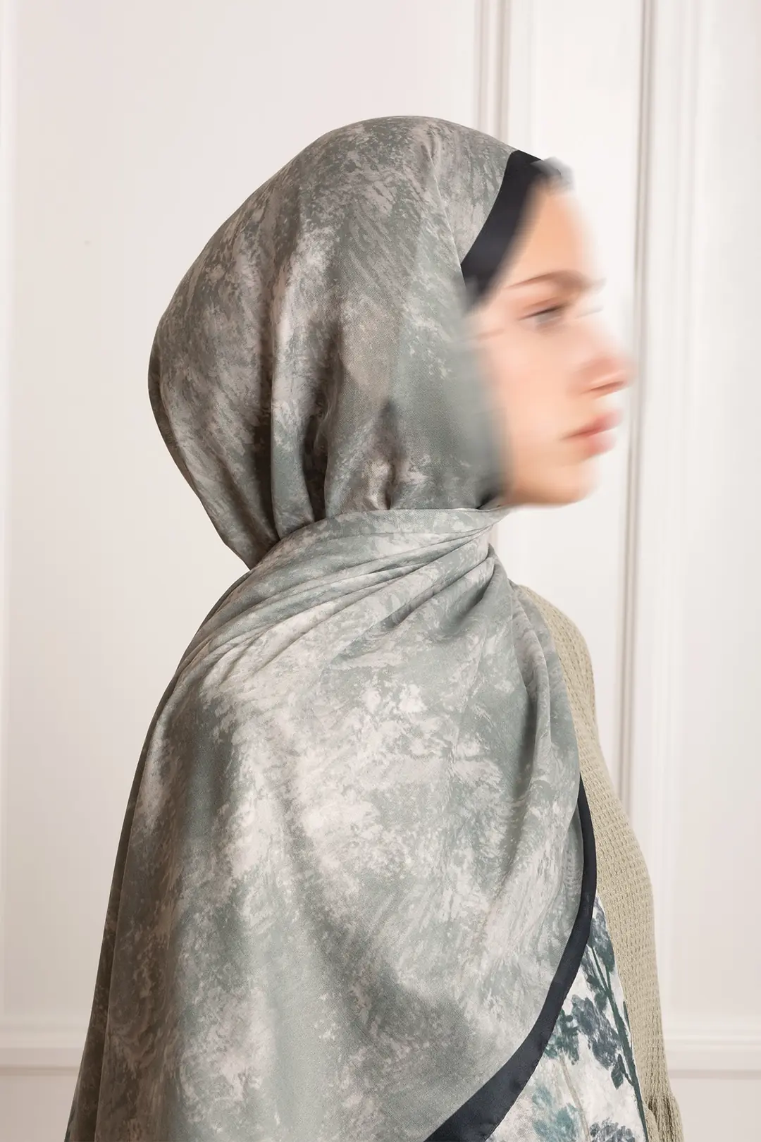 Lavi Esintisi Desenli Soft Şal Çağla Yeşili 6