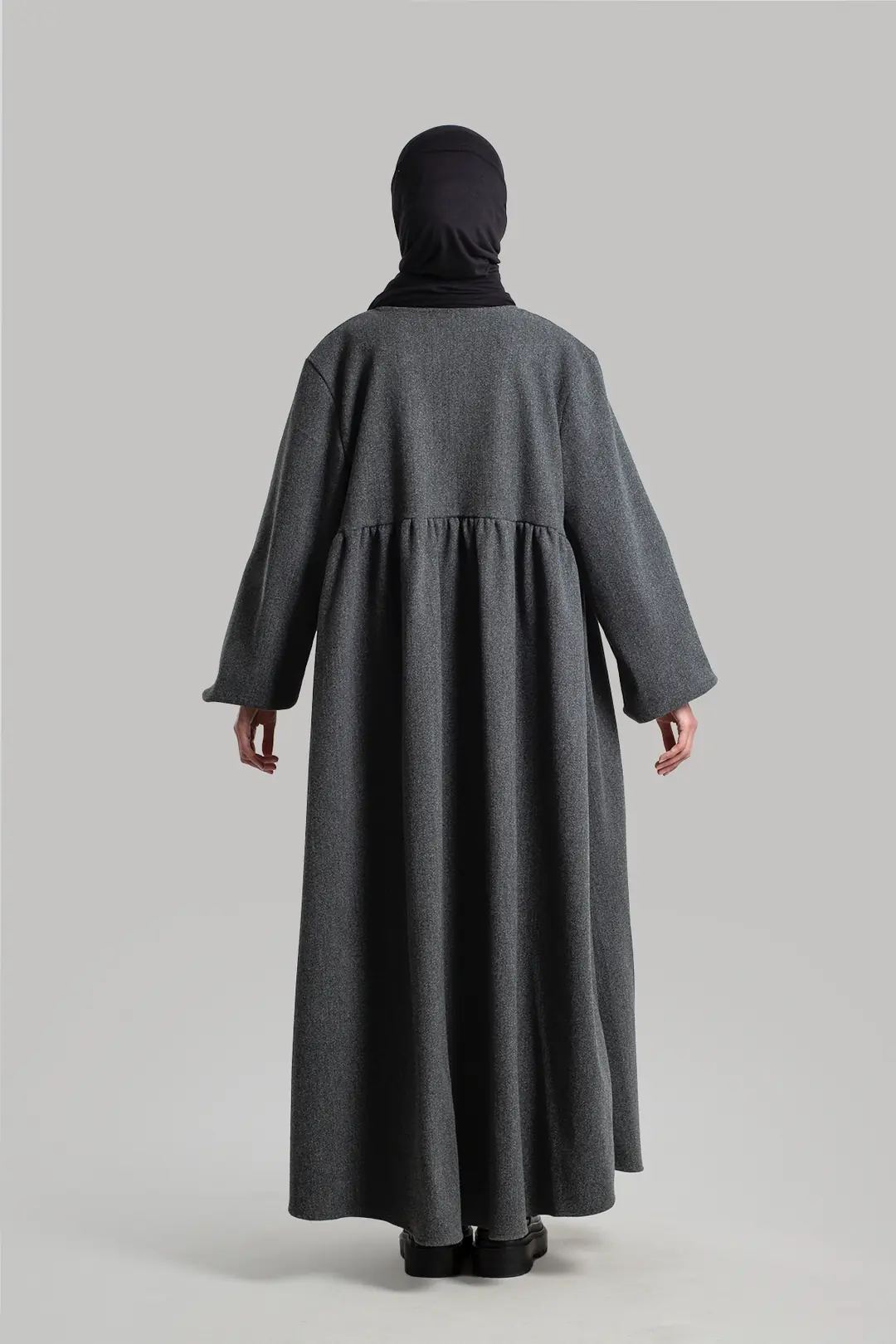 Hijab Kaşe Kaban Gri 5