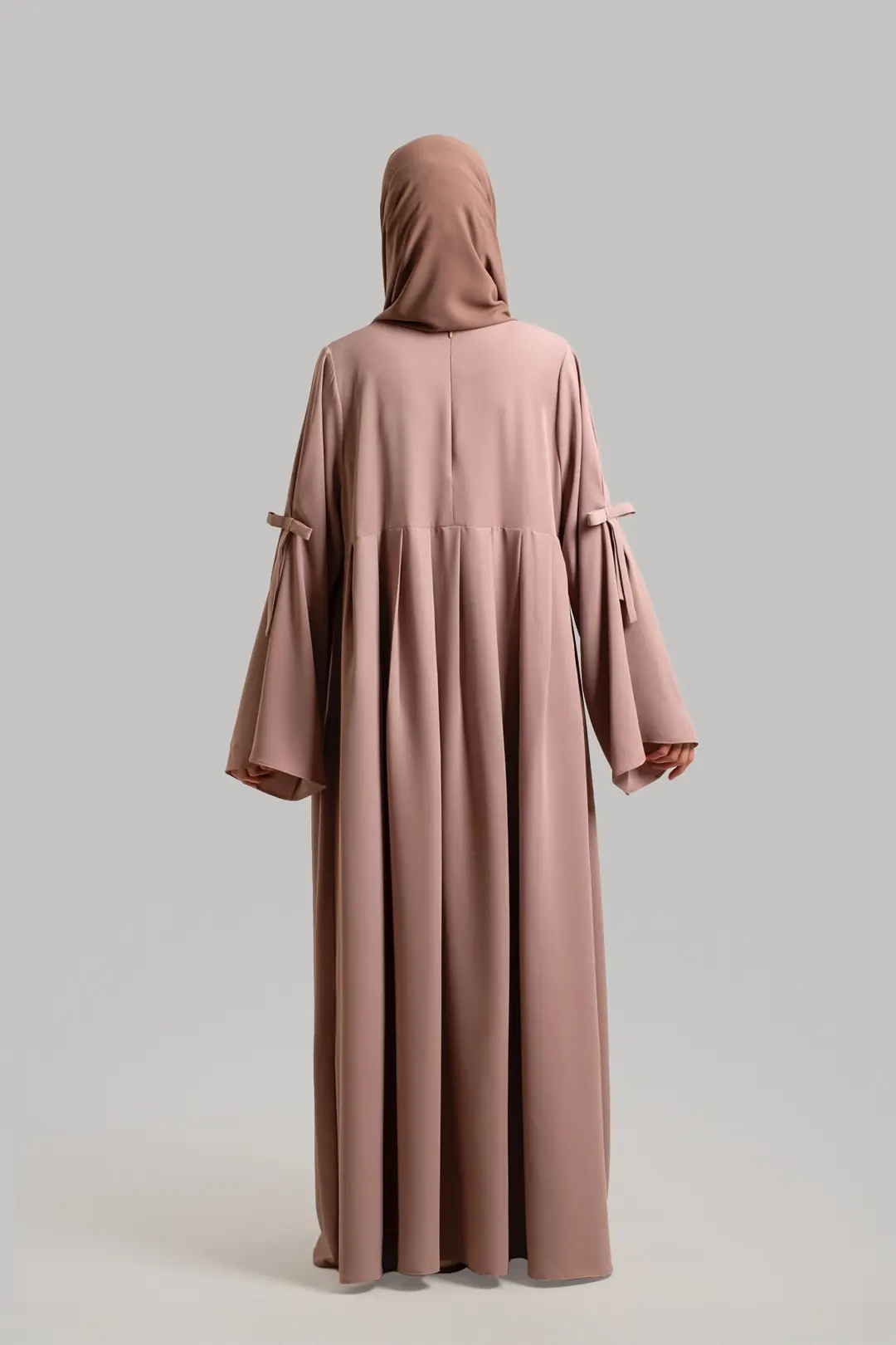 Bow-trimmed Abaya Sandstone 6