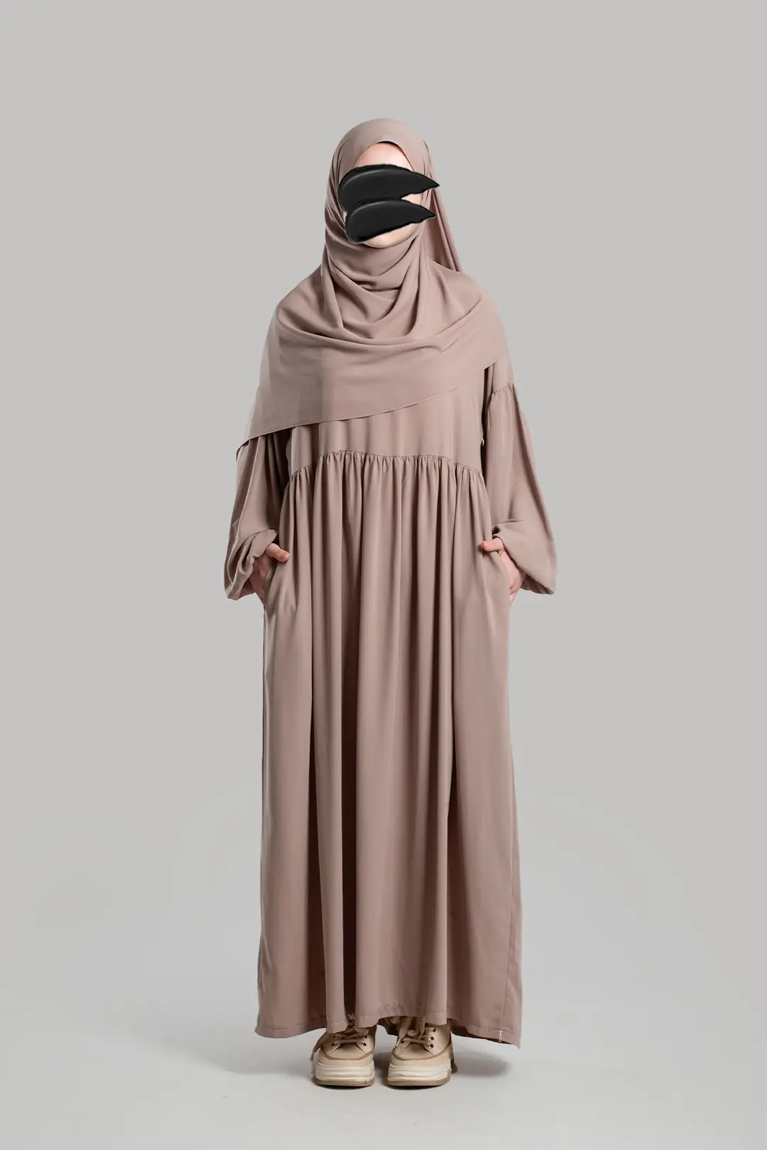 Hijab Dress, Abaya, Stone 7