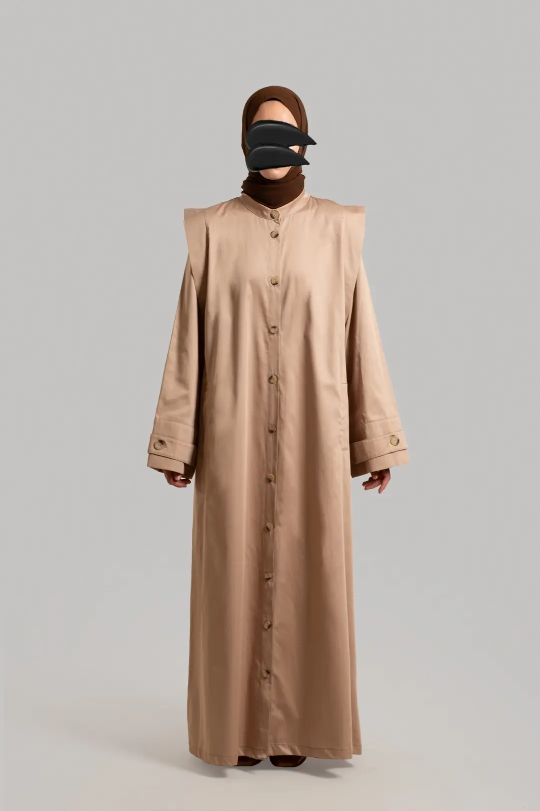 Summer Trench Coat with Milk Coffee