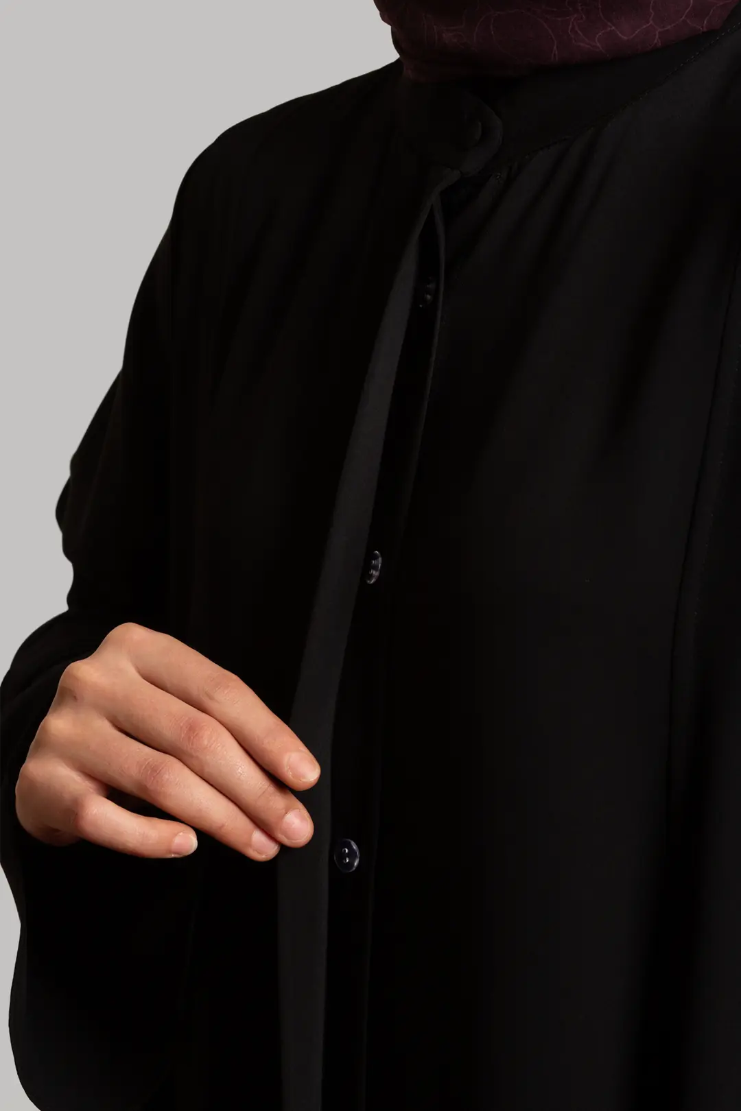 Spanish Cufflink Abaya Black 6