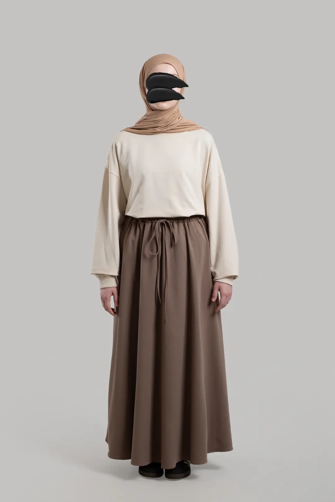Form-Stitched Sports Skirt, Light Brown