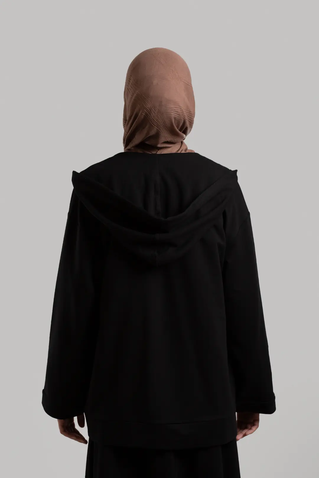Form-stitched Zip-up Sweatshirt, Black 9