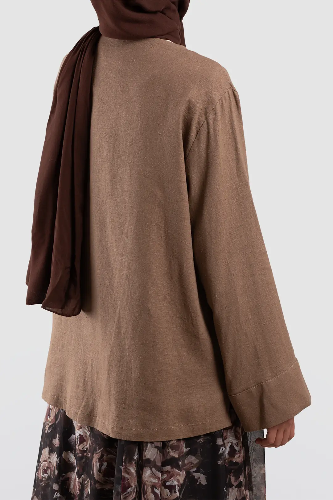 Birit Detaylı Kimono Ceket Kahve 8