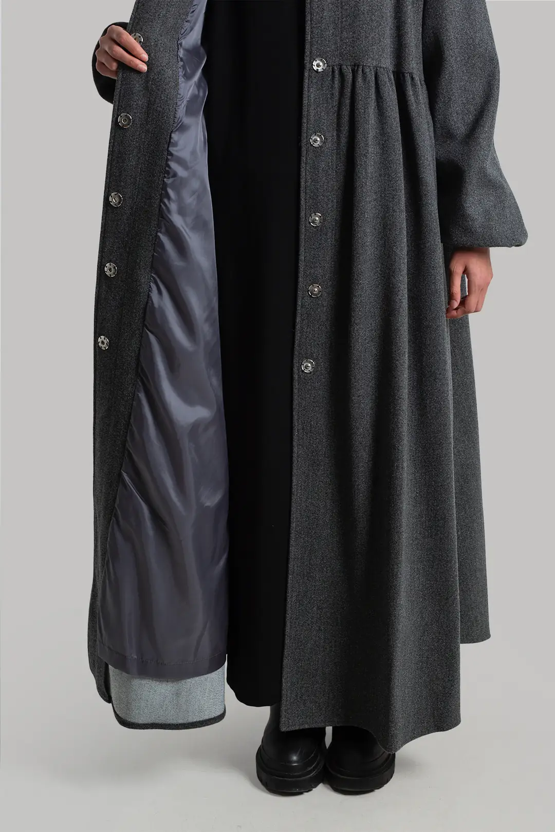 Hijab Kaşe Kaban Gri 3