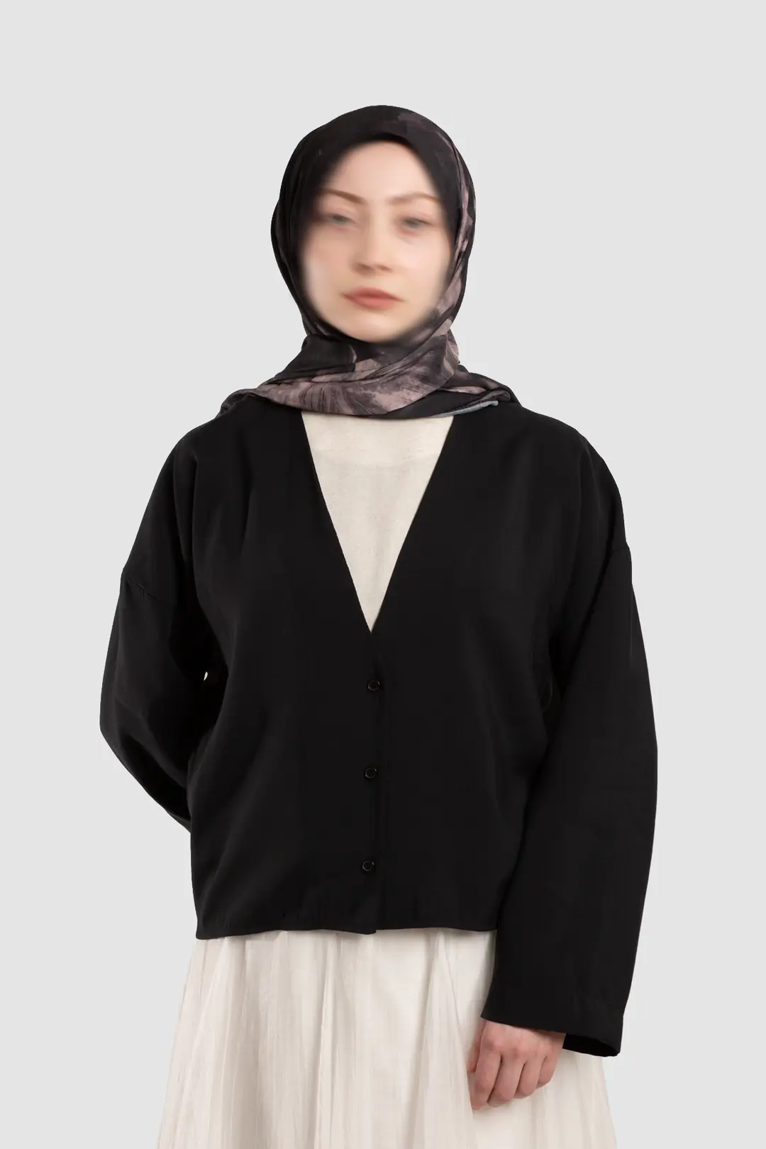 Soft Modal Button-Down Jacket, Black 7