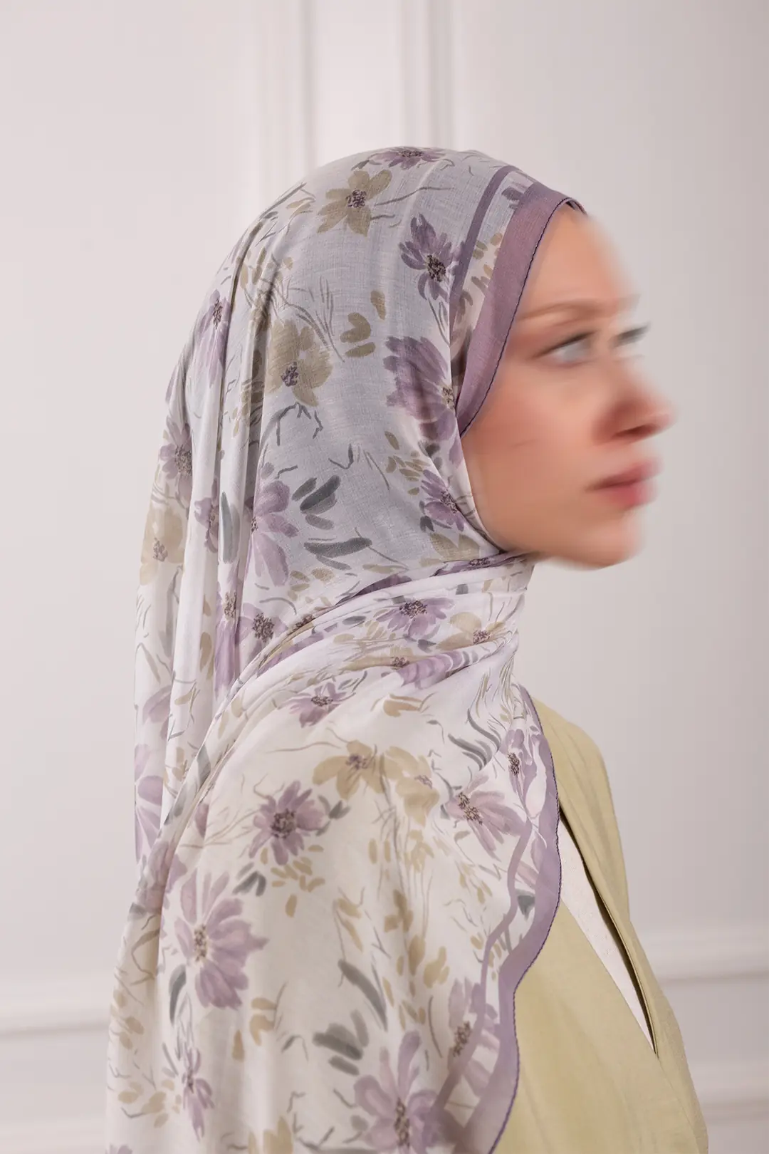 Lalin Desenli Soft Şal Lila 6