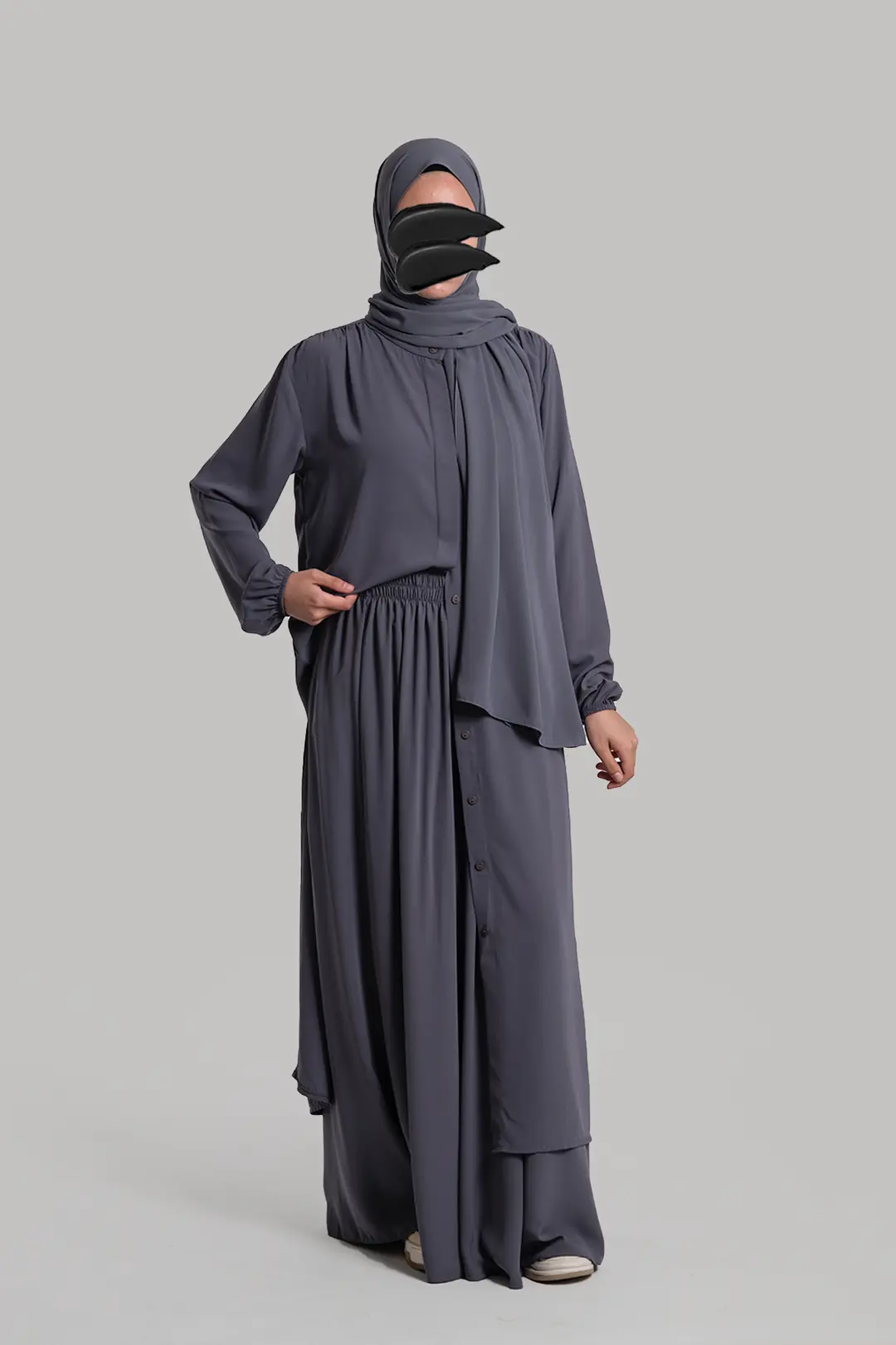 Meva Medina Skirt Set Grey 4
