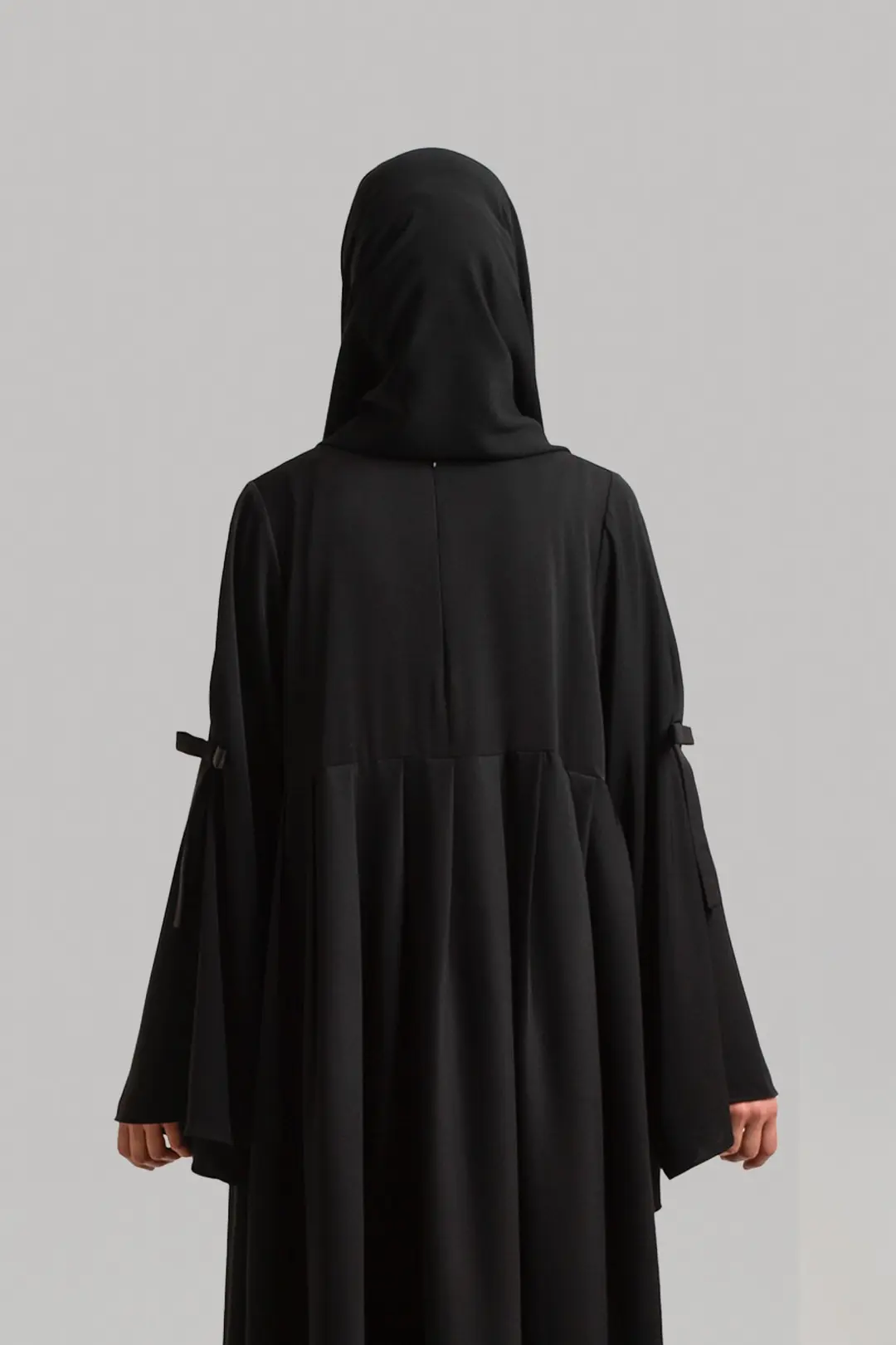 Black Abaya with Bow 6