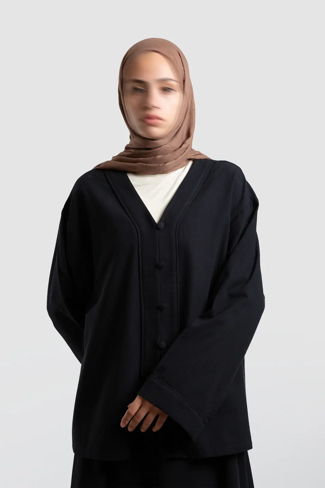 Natural Linen Jacket Black 3