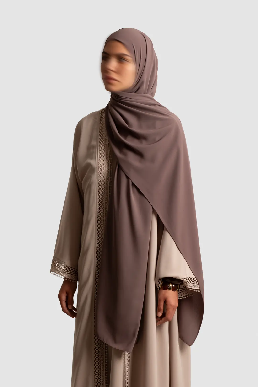 Medine İpeği Soft Şal Vizon