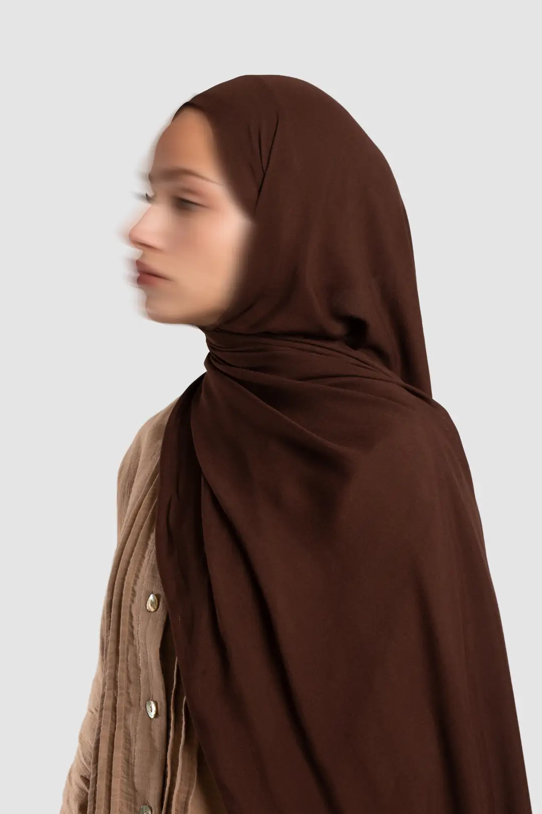 Soft Viscose Scarf, Dark Brown 6