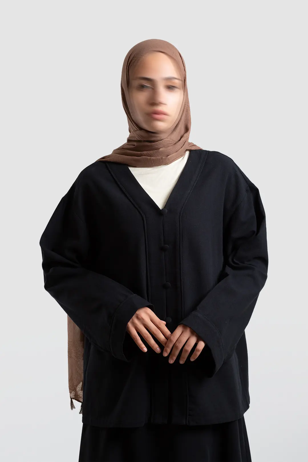 Natural Linen Jacket Black 7