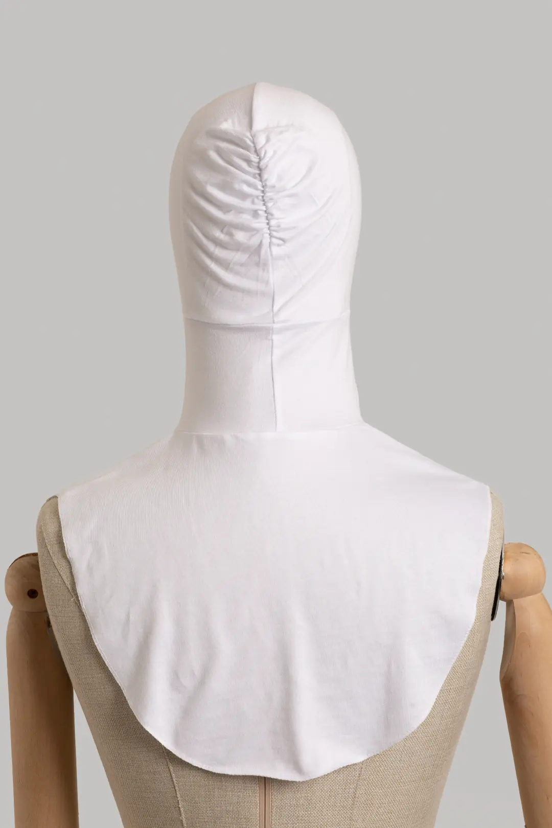 Neck Scarf Bonnet White 3