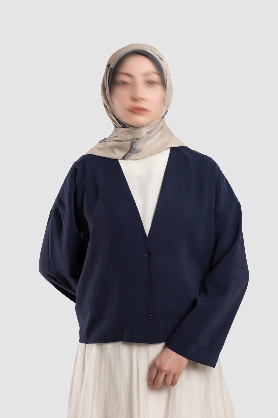 Soft Modal Button-Down Jacket, Navy Blue 9