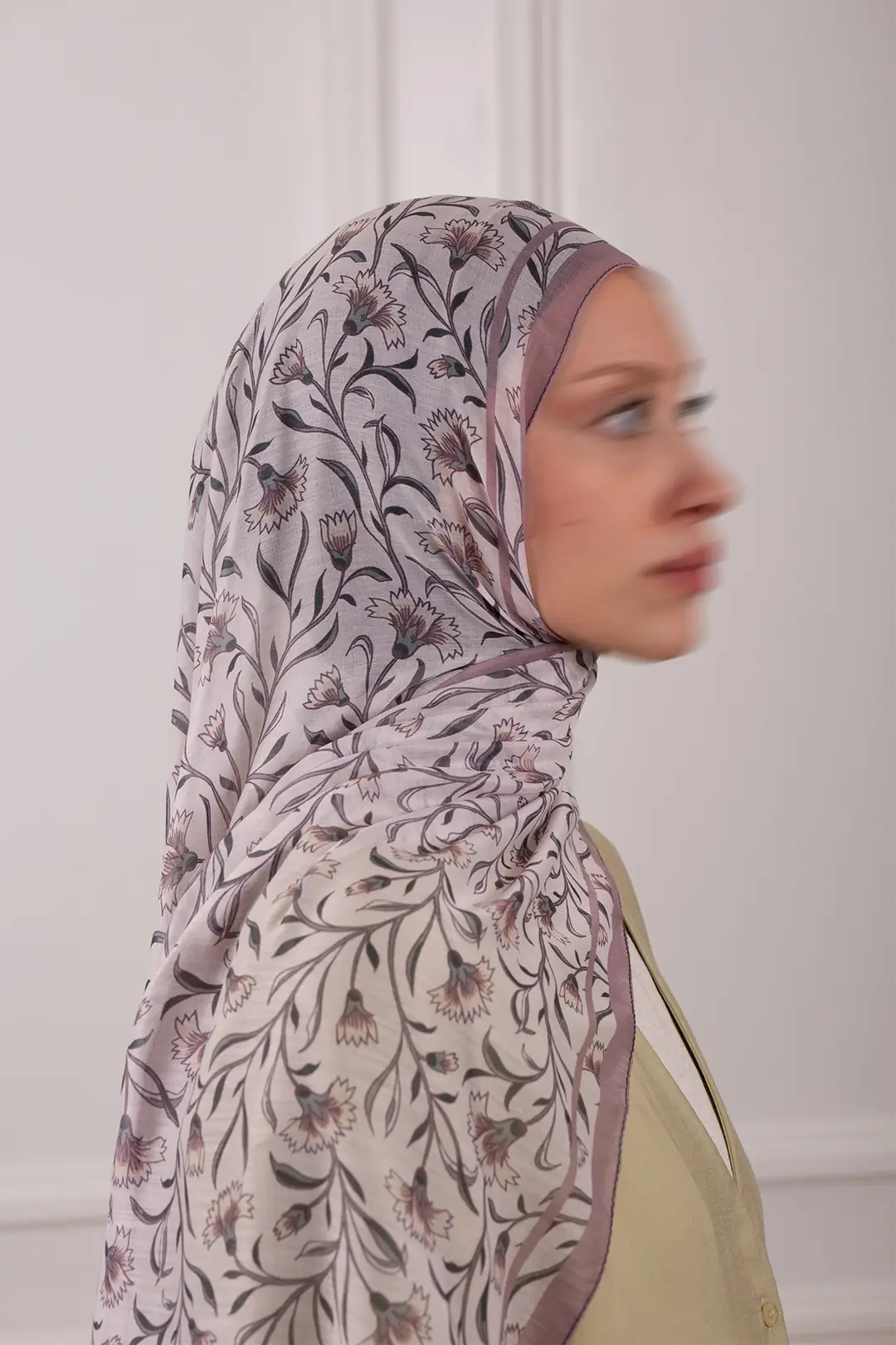 Hazeran Desenli Soft Şal Lila 5