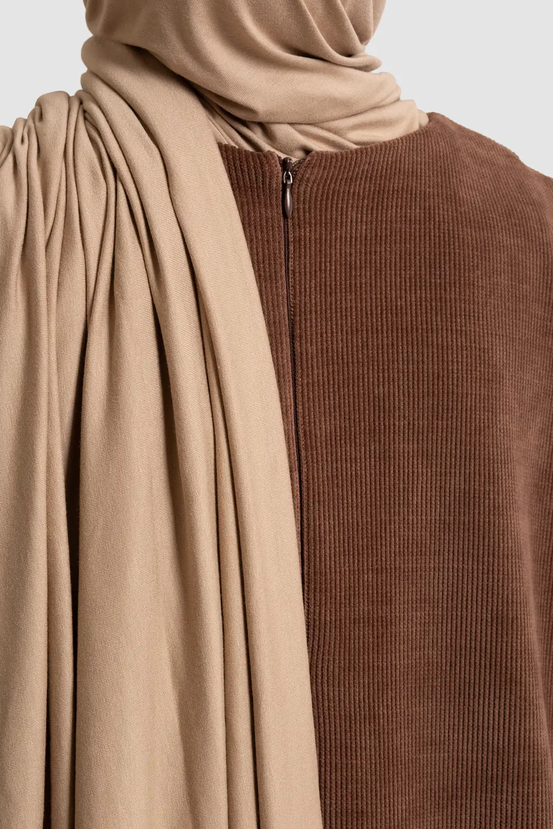 Örme Triko Oversize Elbise Kahve 9