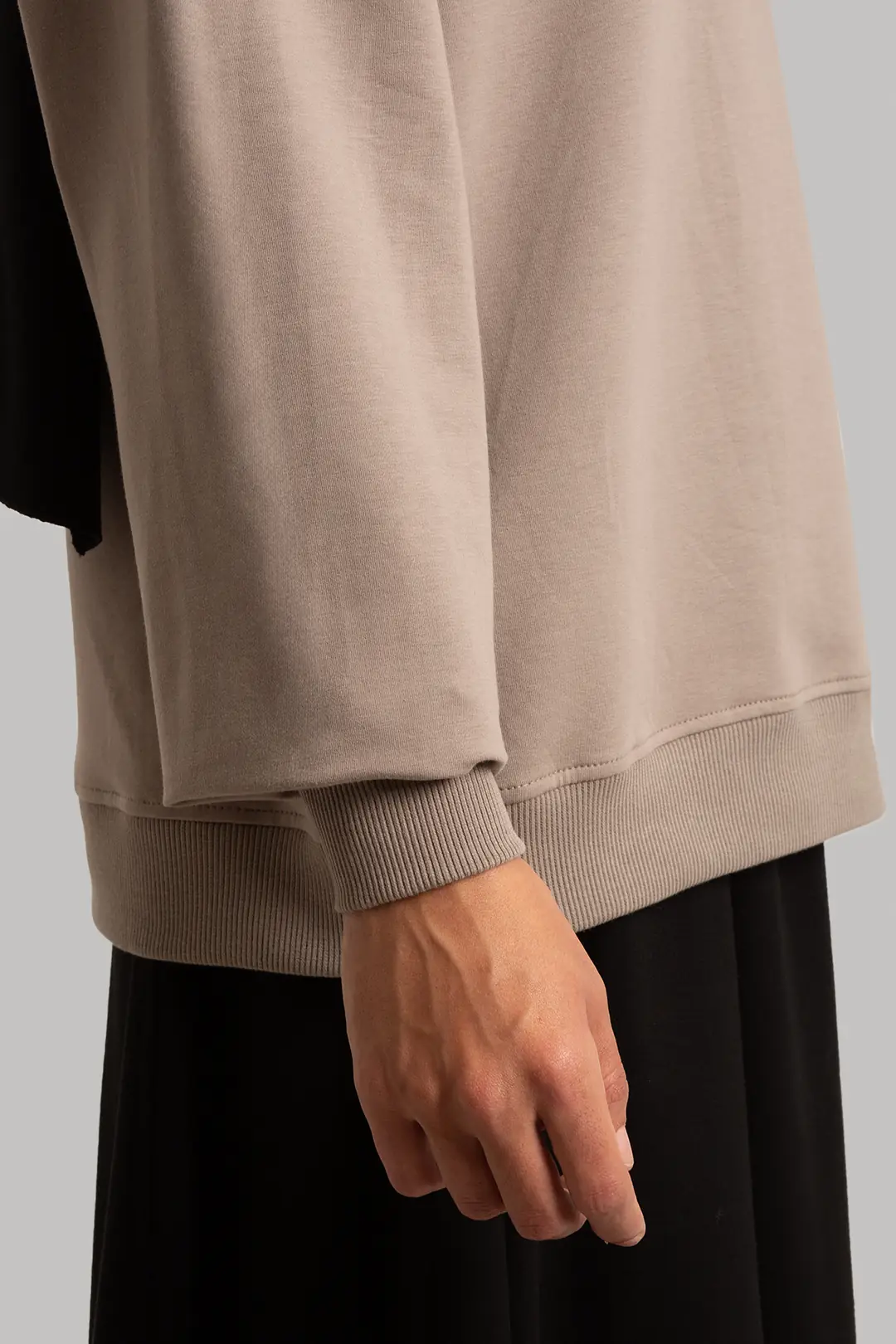Oversize Short Sweatshirt, Mink 3