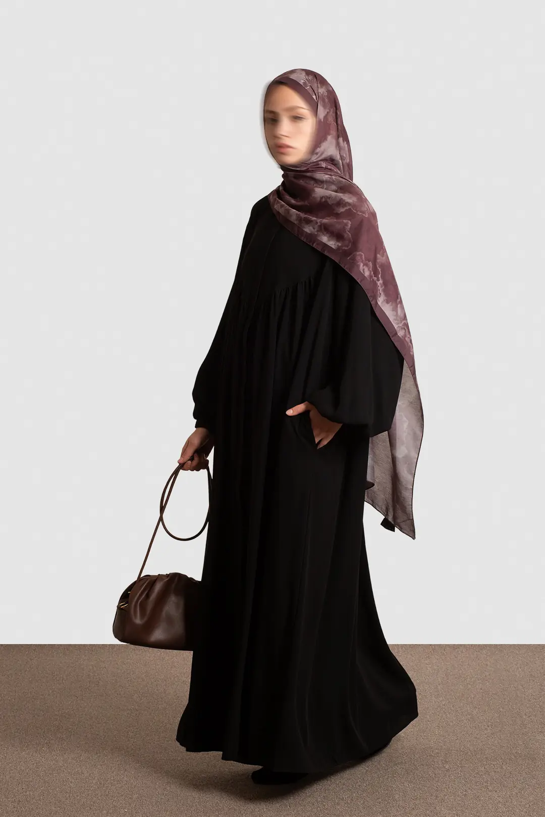 Robalı Fermuarlı Ferace Siyah 6