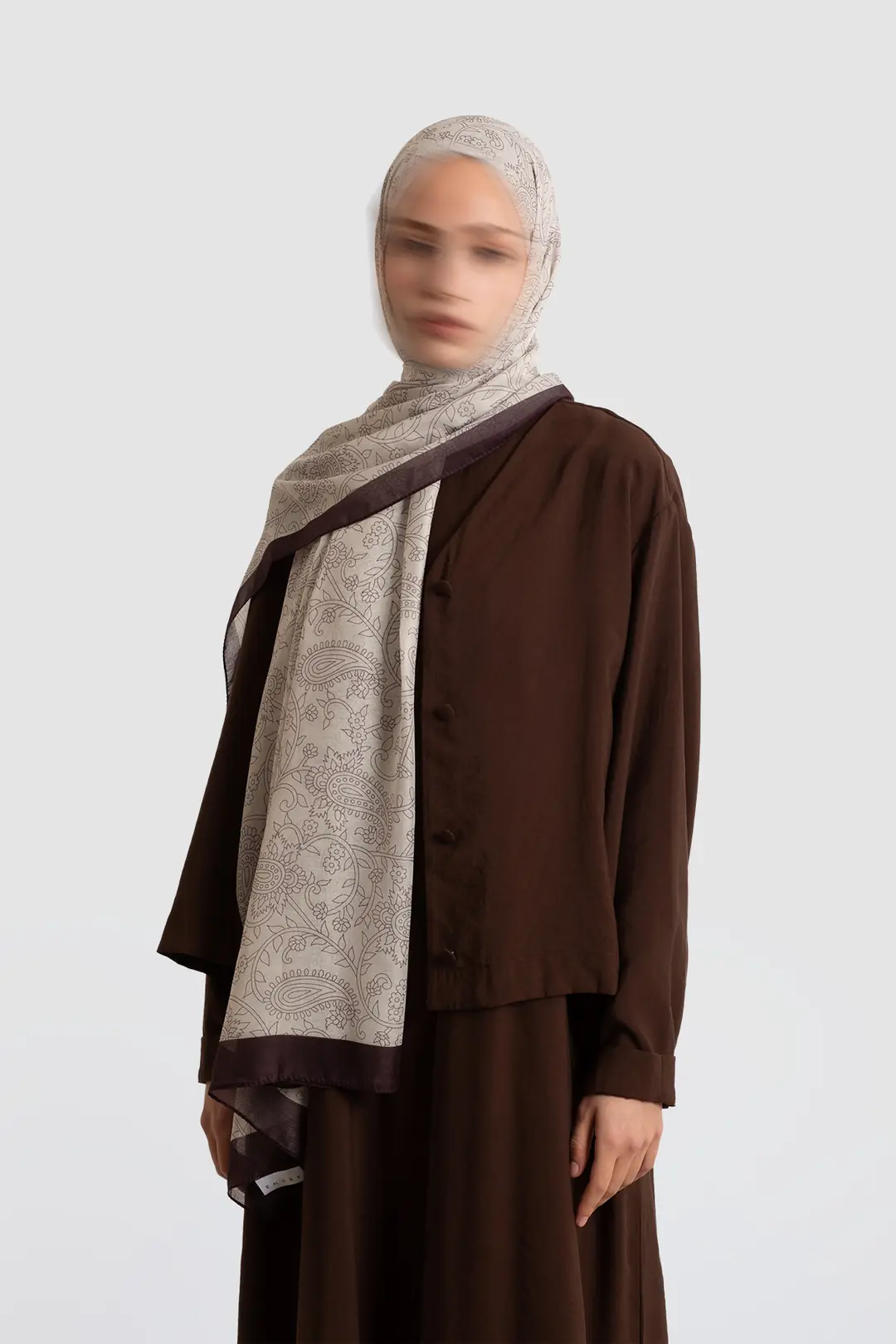Mystic Textured Cotton Scarf with Pebbles