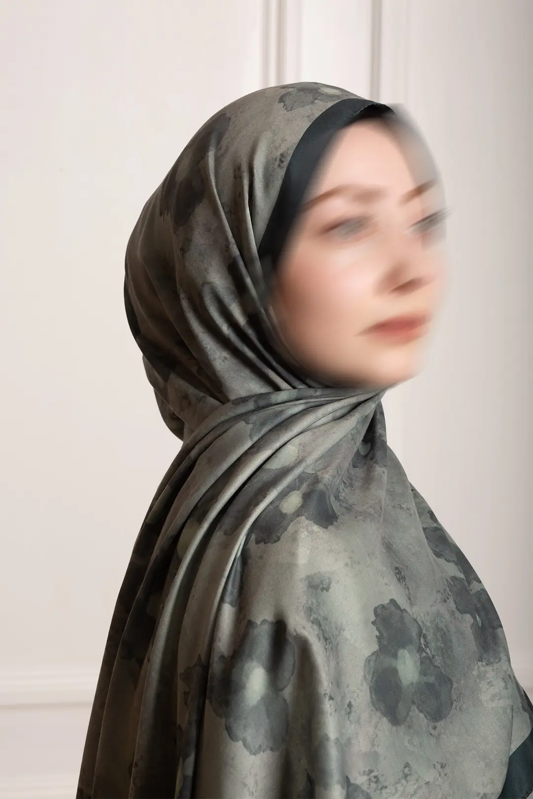 Autumn Serenade Patterned Soft Shawl Light Green 8