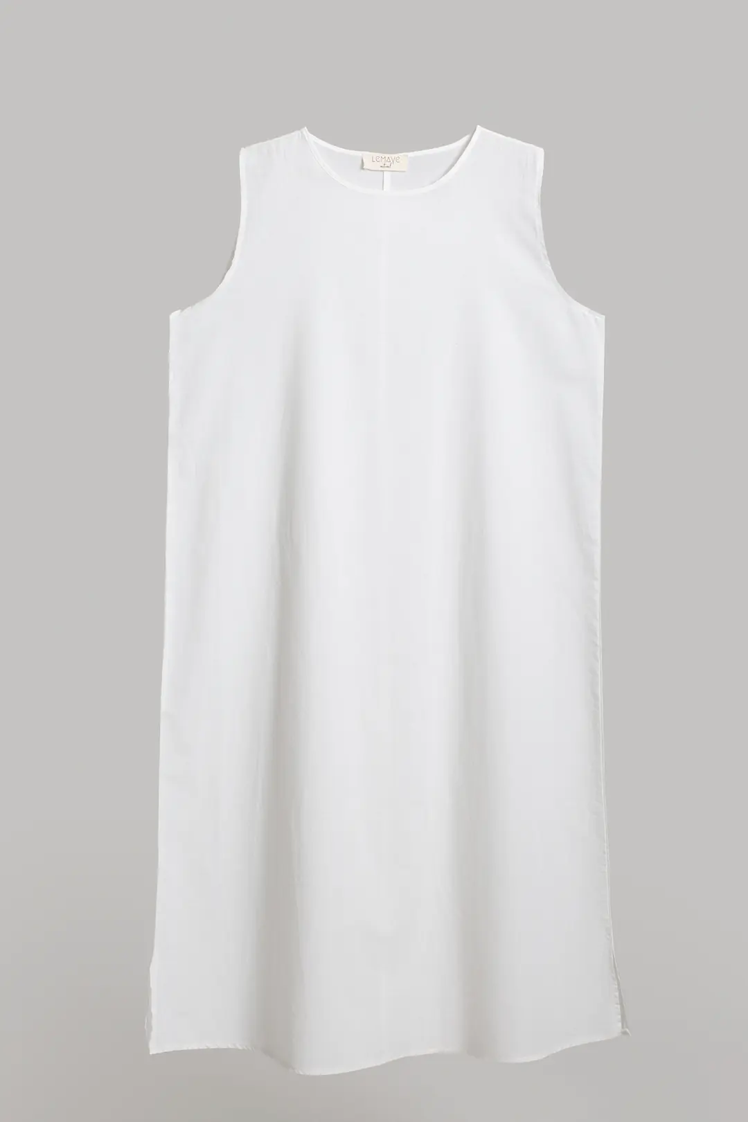 Sleeveless Cotton Voile Lining White