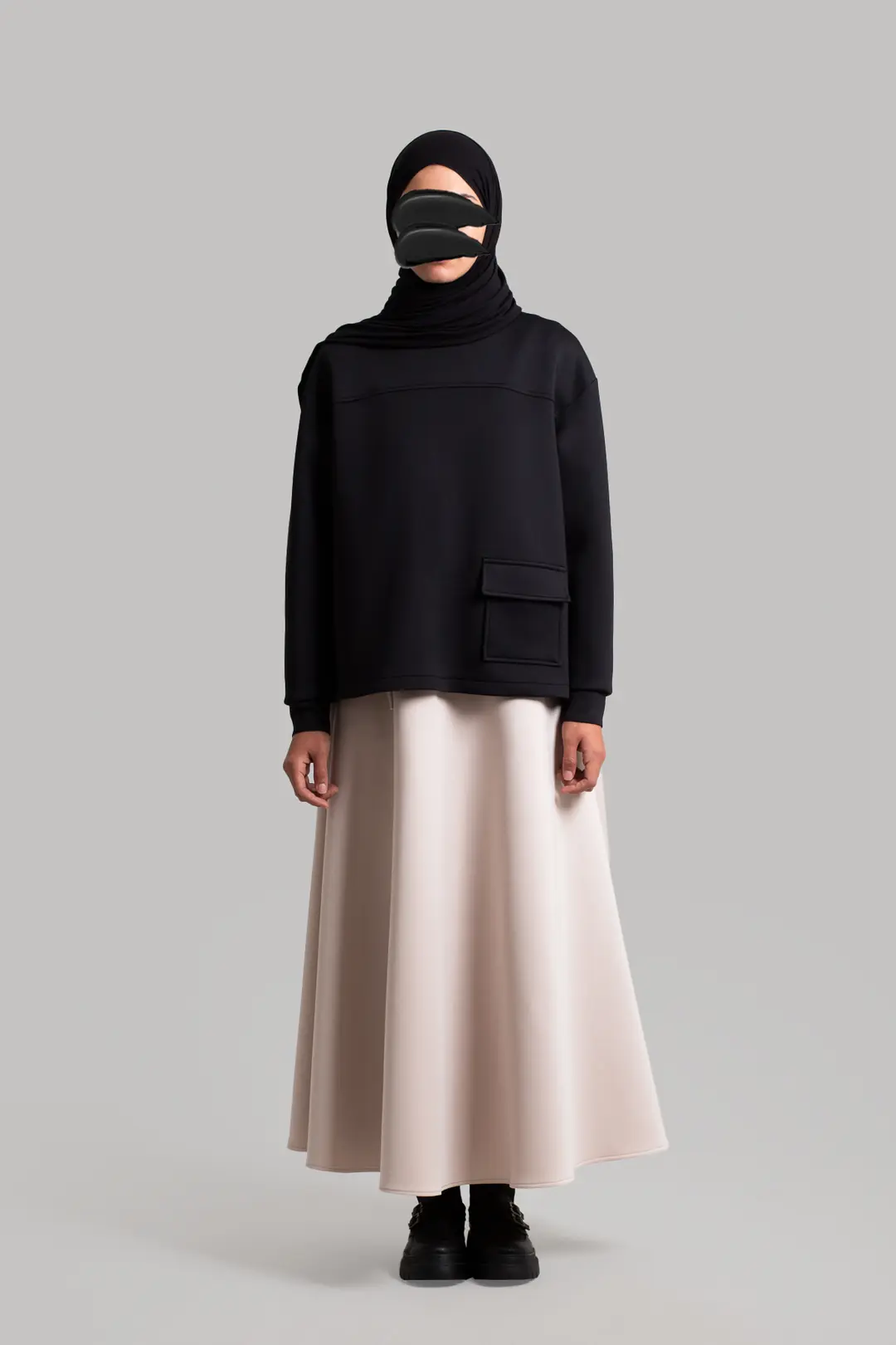 Puffy Scuba Sweatshirt Black