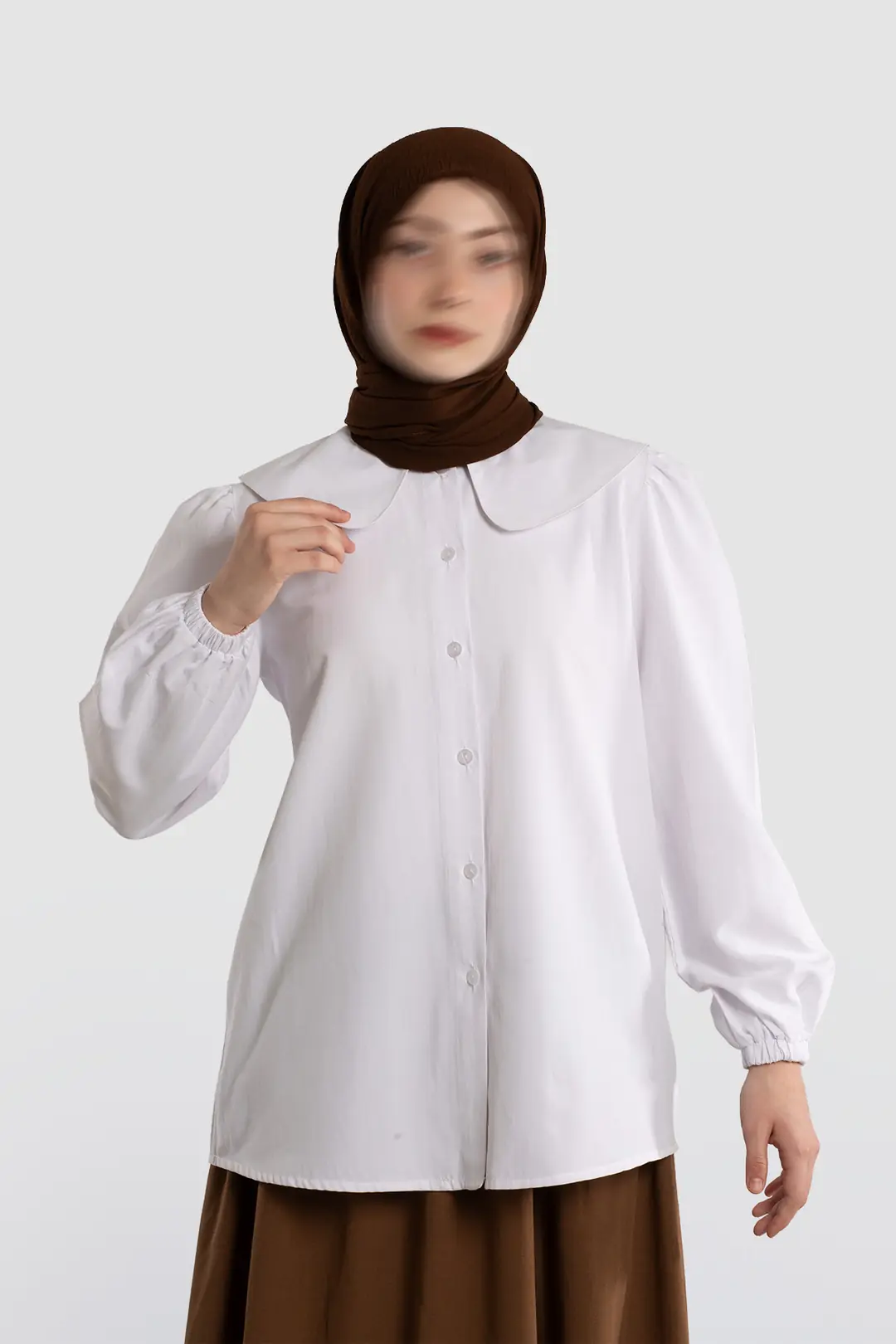 Bebe Yaka Gömlek Beyaz 3