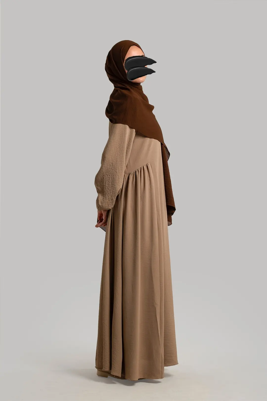Yoke-style Ayrobin Dress, Mink 4