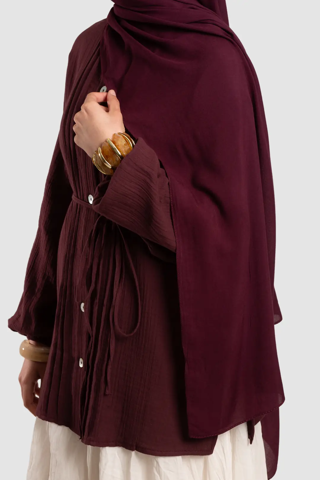 Soft Viskon Şal Bordo 3