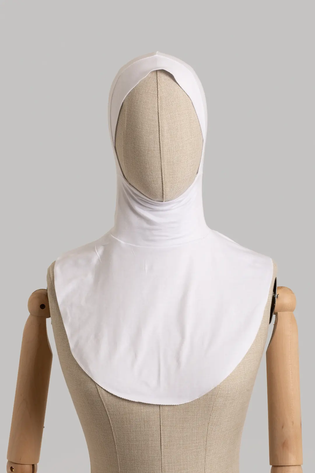 Neck Scarf Bonnet White