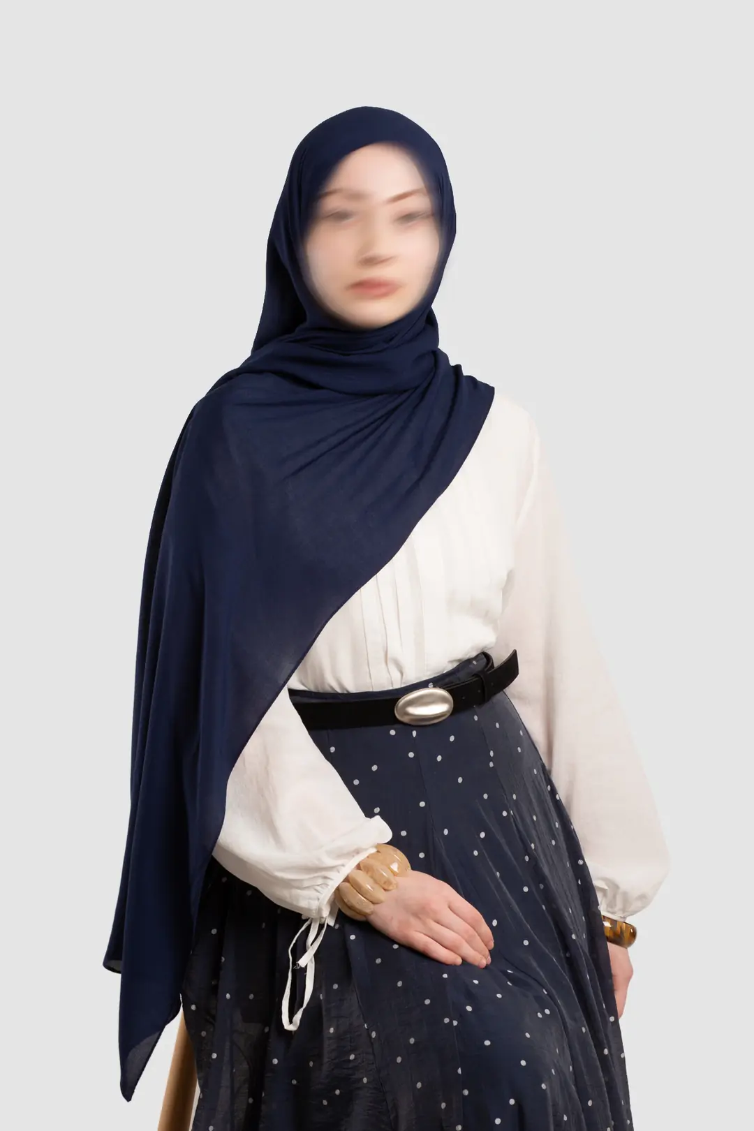 Soft Viskon Şal Lacivert 3