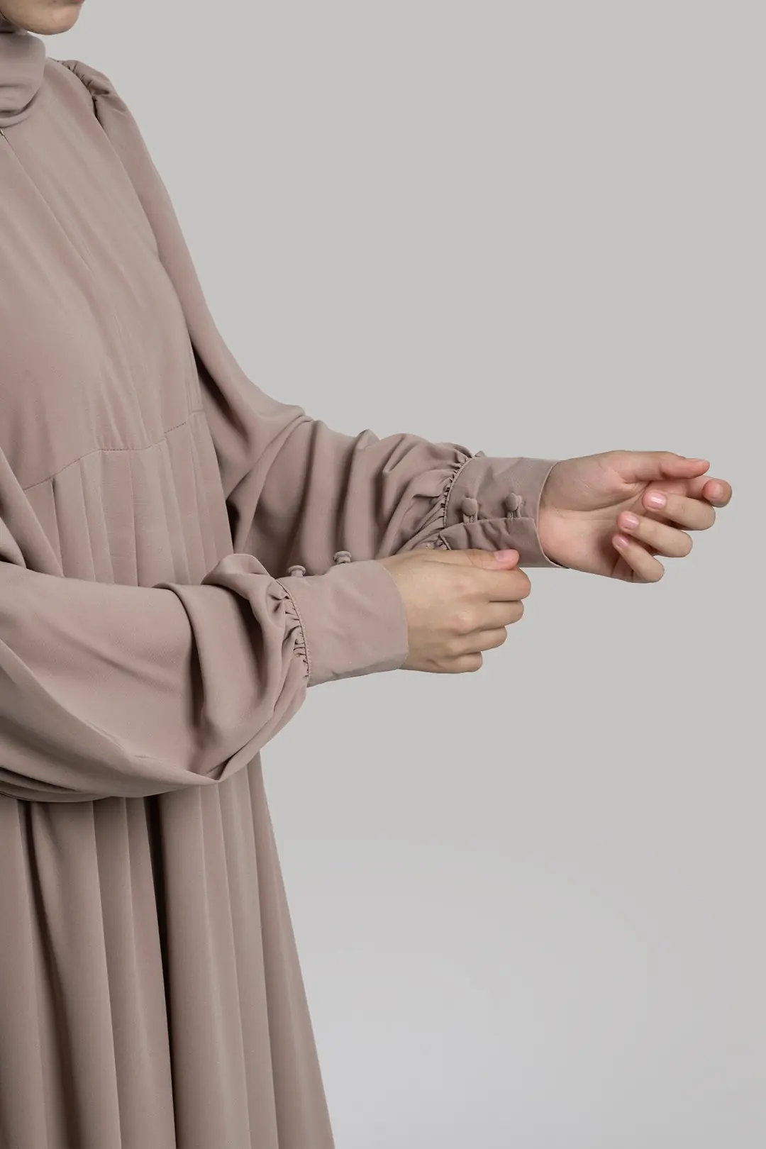 Melissa Pleated Dress Latte 4