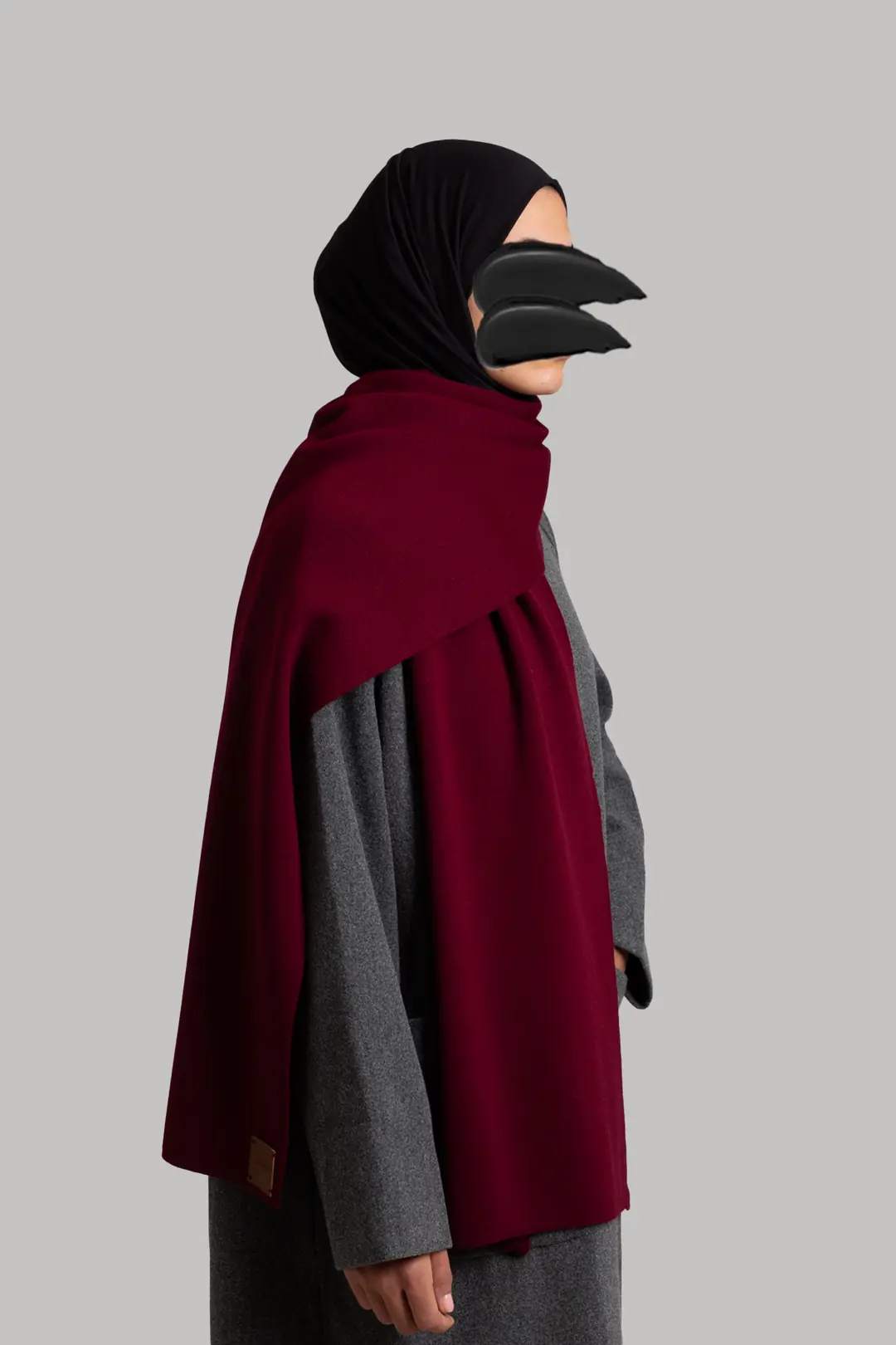 Yumuşak Dokulu Atkı Bordo 4
