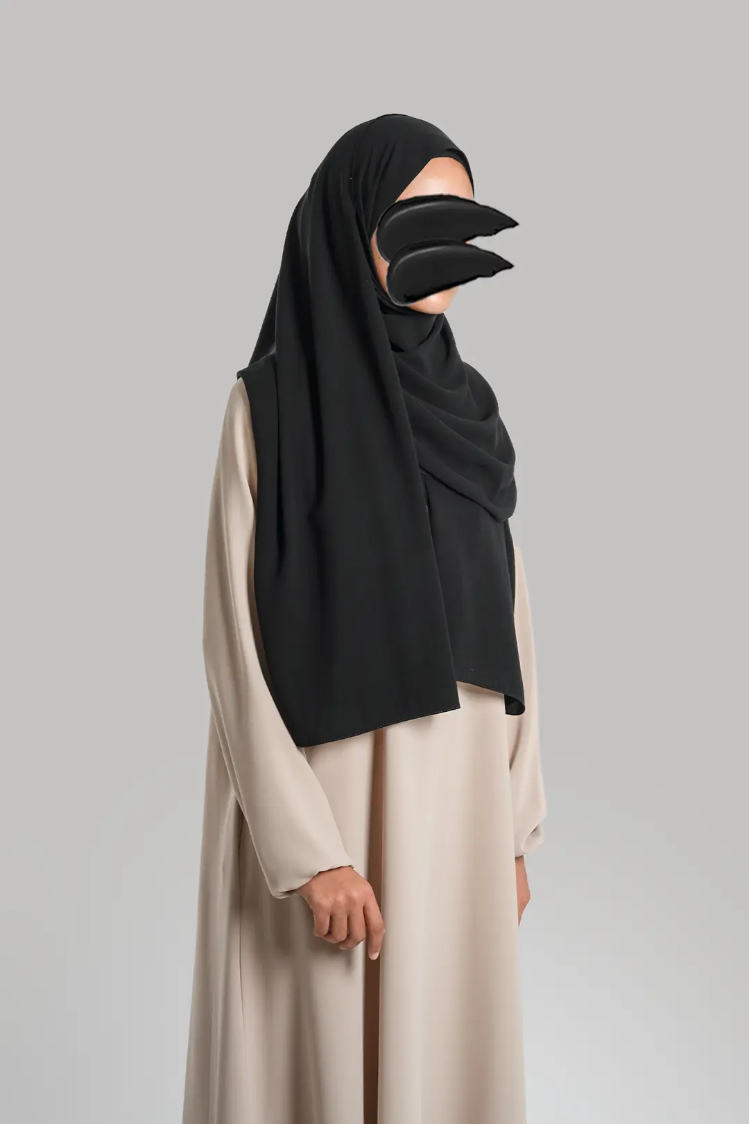 Medine İpeği Soft Şal Siyah 6