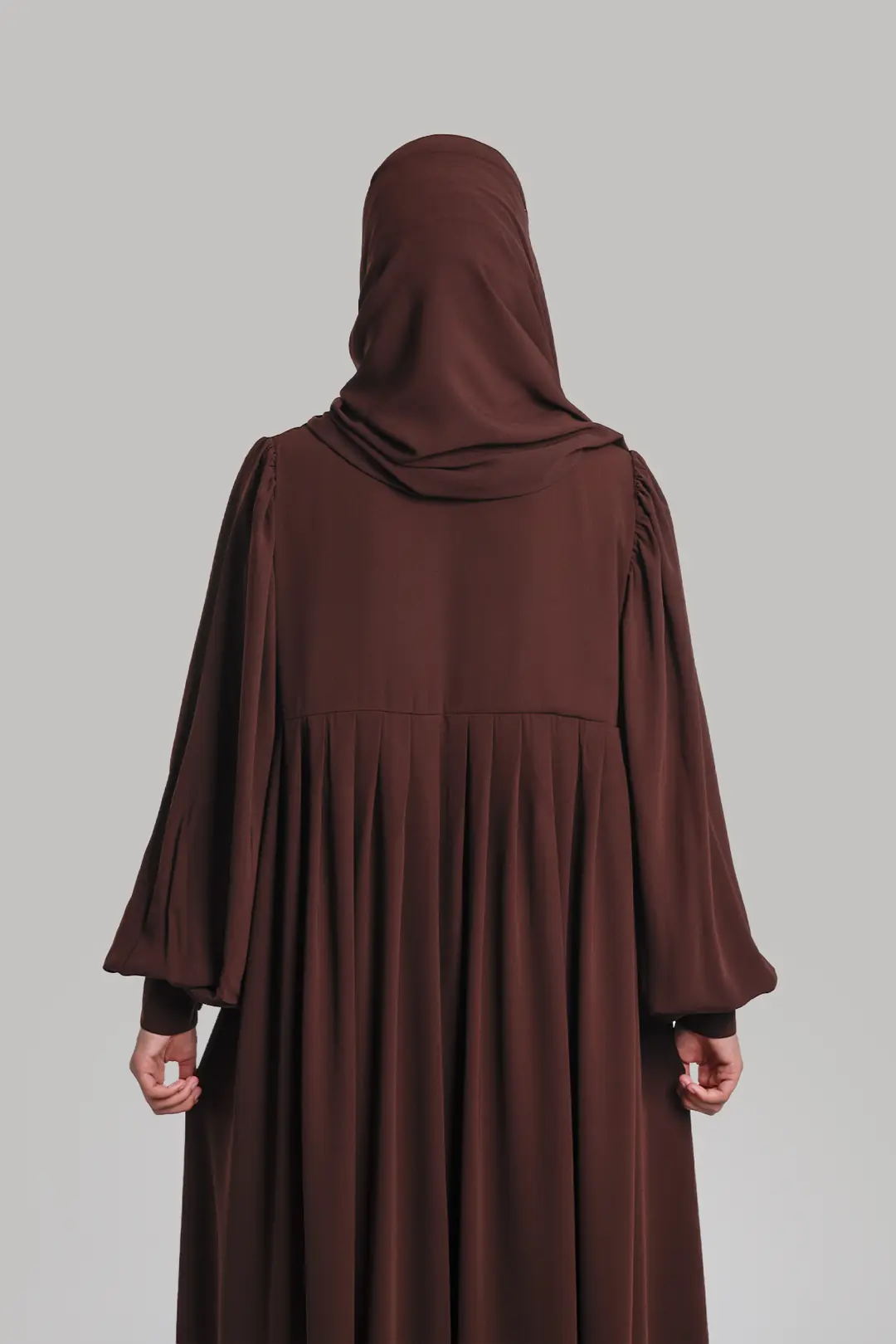 Melisa Pleated Dress Dark Brown 5