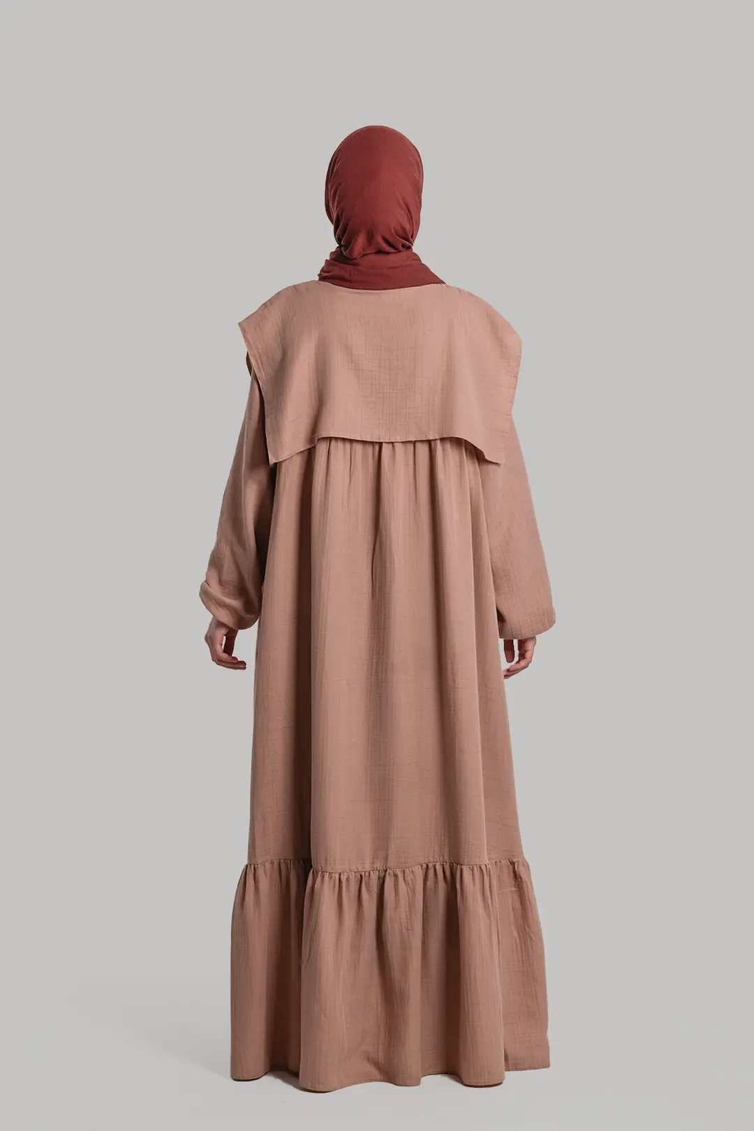Collared Muslin Dress Powder Pink 6