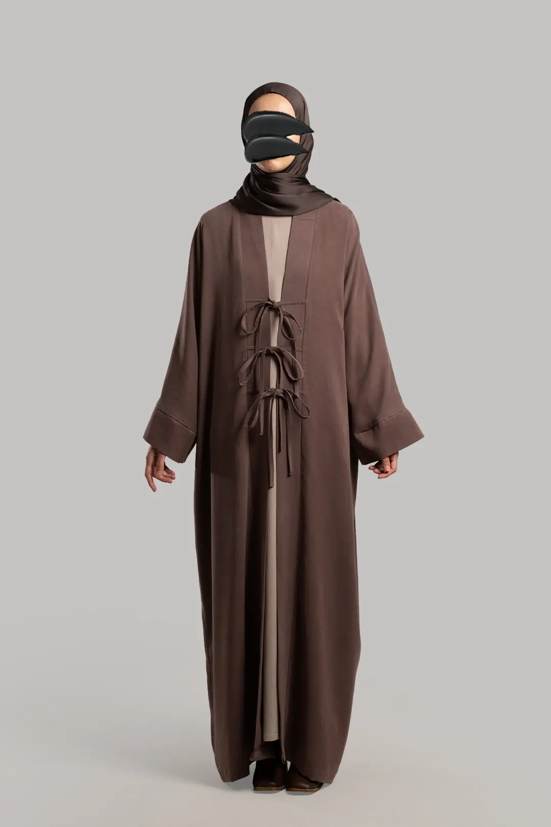 Cupra Abaya with Bow, Coffee