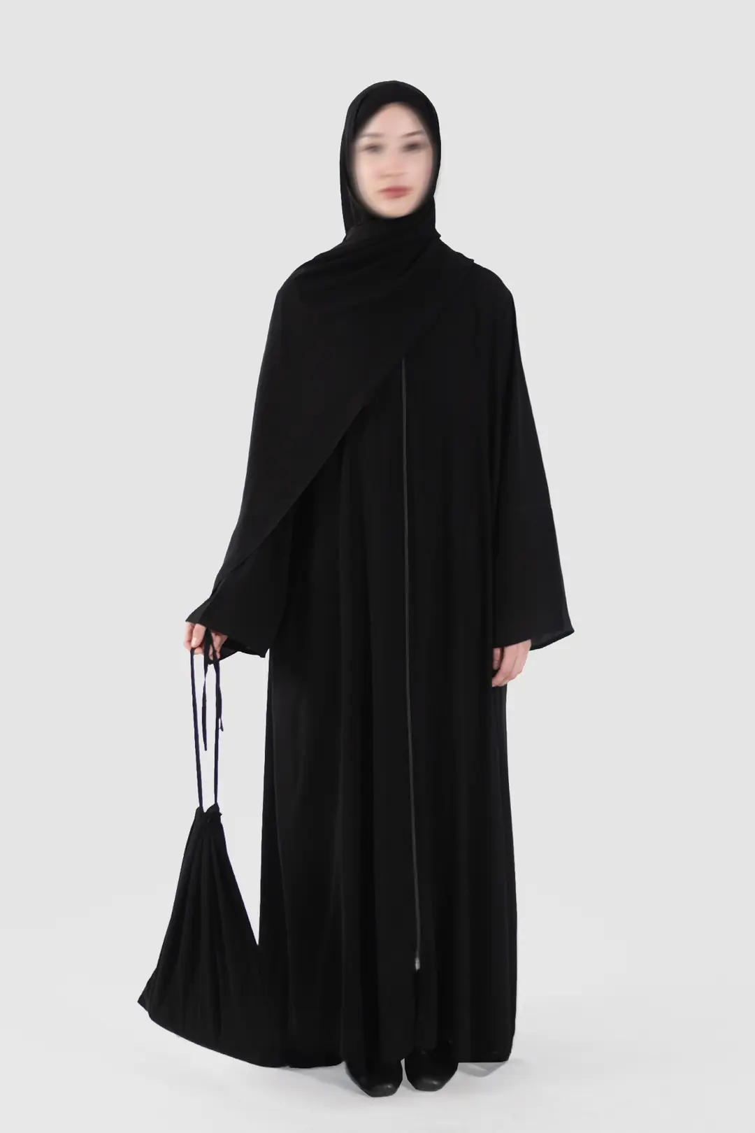 Tek Parça Medine Namaz Elbisesi Siyah