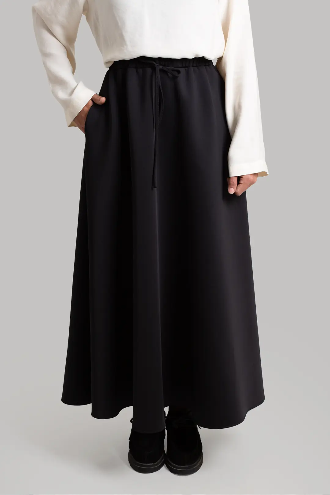 Puffy Scuba Skirt Black 3