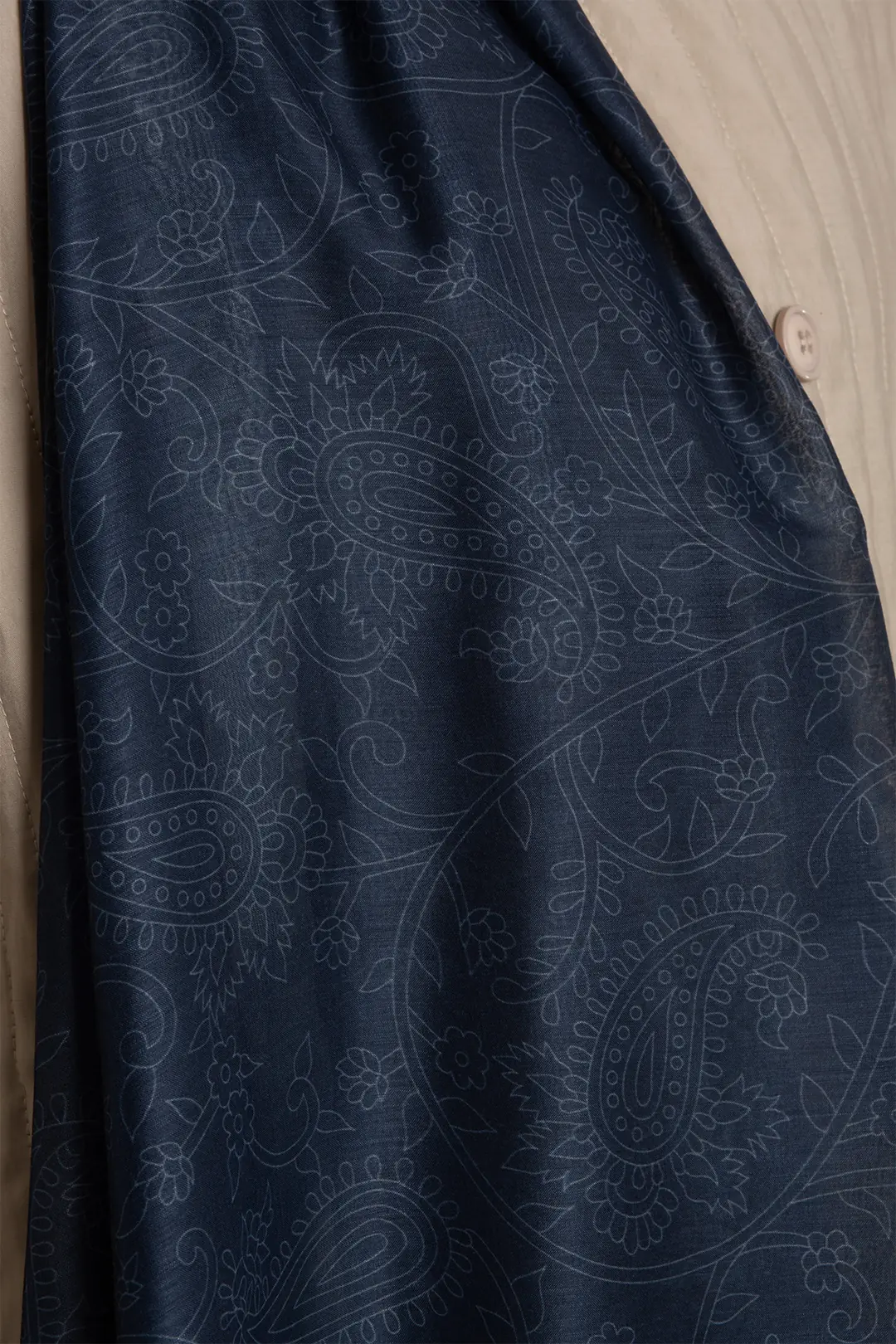 Mystic Textured Cotton Scarf, Navy Blue 6