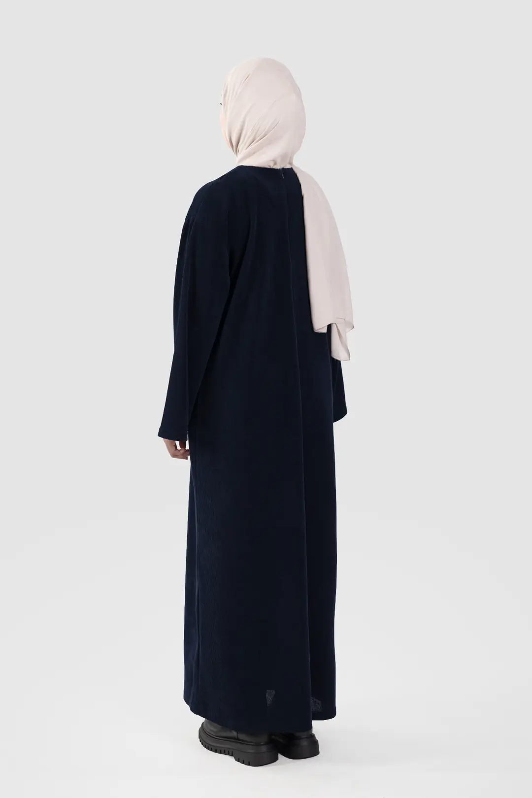 Örme Triko Oversize Elbise Lacivert 8